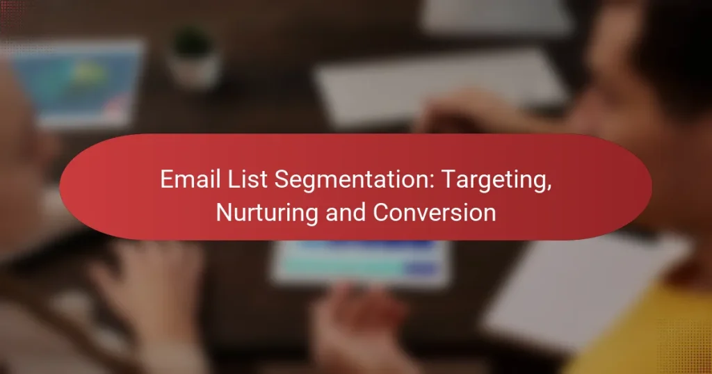 Email List Segmentation: Targeting, Nurturing and Conversion