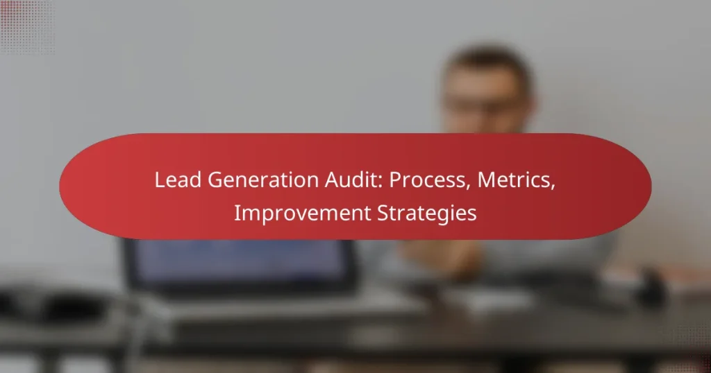 Lead Generation Audit: Process, Metrics, Improvement Strategies