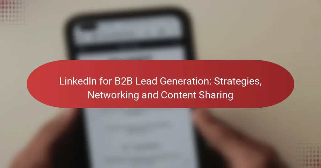 LinkedIn for B2B Lead Generation: Strategies, Networking and Content Sharing