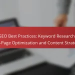 SEO Best Practices: Keyword Research, On-Page Optimization and Content Strategy