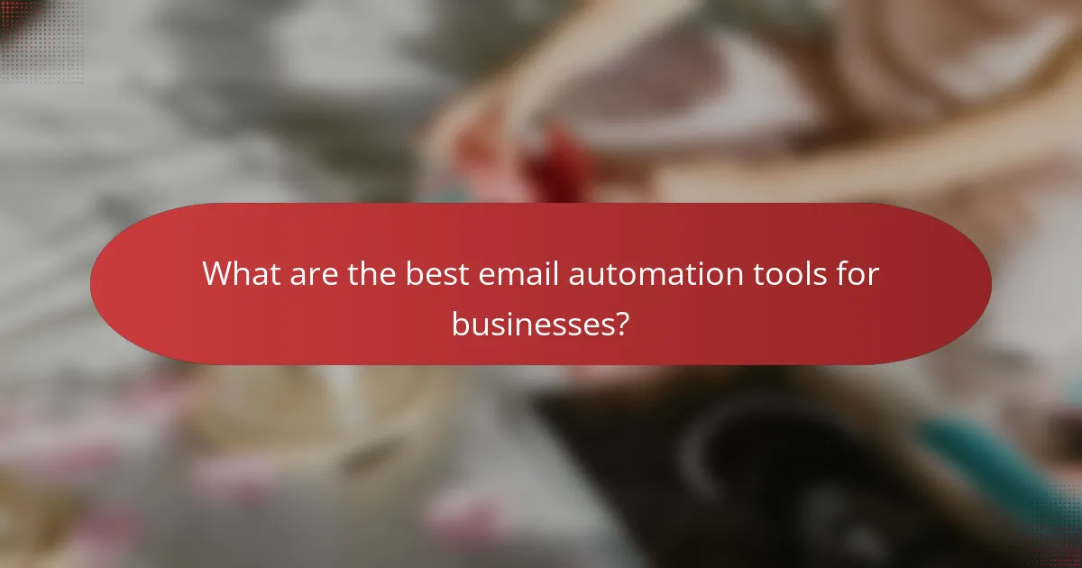 What are the best email automation tools for businesses?